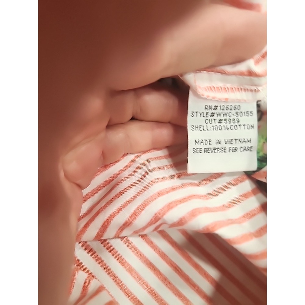 Velvet Heart Women's L‎ Off The Shoulder Dress Ruffle Red White Striped Floral - Picture 5 of 7